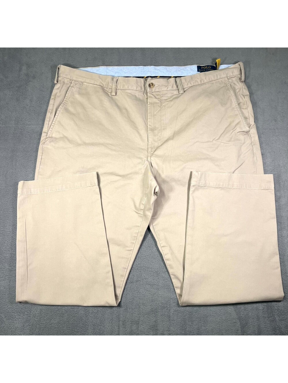 Polo Ralph Lauren Pants Beige Mens 40/29 Chino Stretch Straight Fit Flat Front